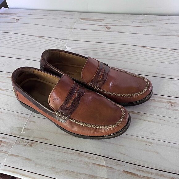 Tommy Bahama Men’s Leather Finlay Penny Loafers Shoes Size 10M - Picture 2 of 6